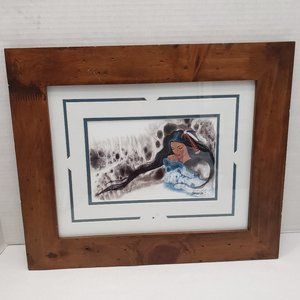 Traci Rabbit Cherokee Nation Mother Child Wall Art Wood Framed